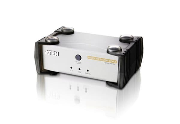 ATEN Computer Sharing Device CS231 - Omkopplare för tangentbord/video/mus - 1 x KVM port(s) - 2 lokala användare - skrivbordsmodell
