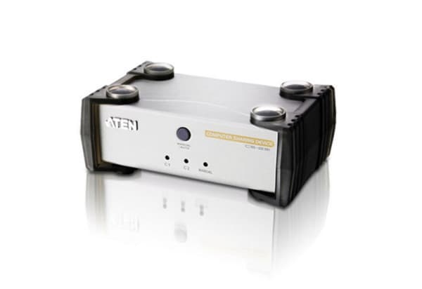 ATEN Computer Sharing Device CS231 - Omkopplare för tangentbord/video/mus - 1 x KVM port(s) - 2 lokala användare - skrivbordsmodell
