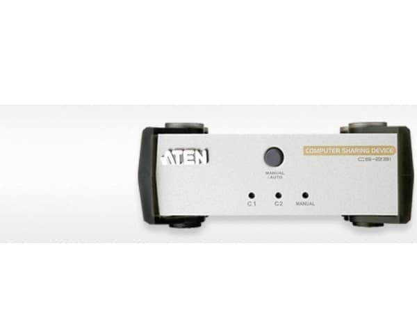 ATEN Computer Sharing Device CS231 - Omkopplare för tangentbord/video/mus - 1 x KVM port(s) - 2 lokala användare - skrivbordsmodell