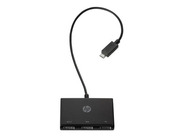 HP USB-C to USB-A - Hubb - 3 x SuperSpeed USB 3.0 - skrivbordsmodell - för Elite c640 G3 Chromebook Enterprise; Pavilion Aero Laptop 13-be2075ng