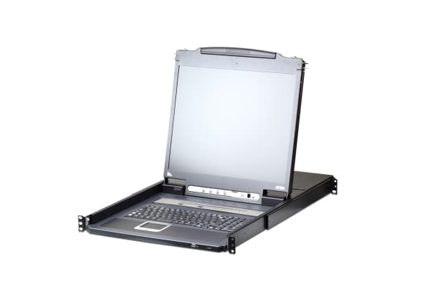 ATEN CL5708IM-ATA-2XK06DNG, 1920 x 1200 piksler, WUXGA, Rack-montering, 1U, Sort