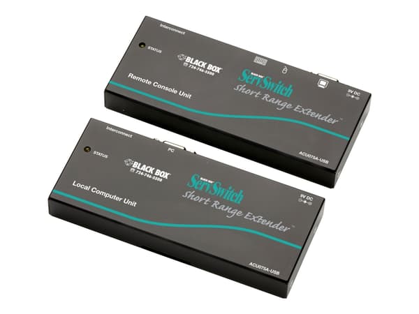 Black Box ServSwitch KVM Short-Range Extender Kit - Förlängare för tangentbord/video/mus - upp till 22.8 m