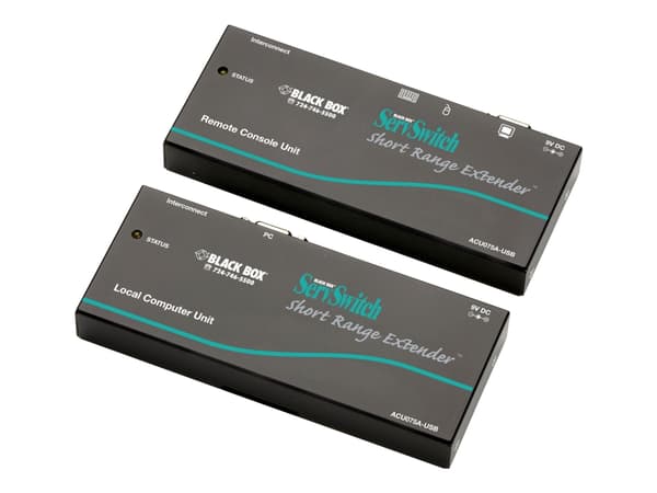 Black Box ServSwitch KVM Short-Range Extender Kit - Förlängare för tangentbord/video/mus - upp till 22.8 m