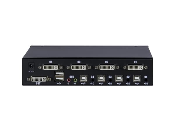 Argus KVM-AS-41DA - KVM / audio-kytkin - 4 x KVM / audio - pöytätietokoneet