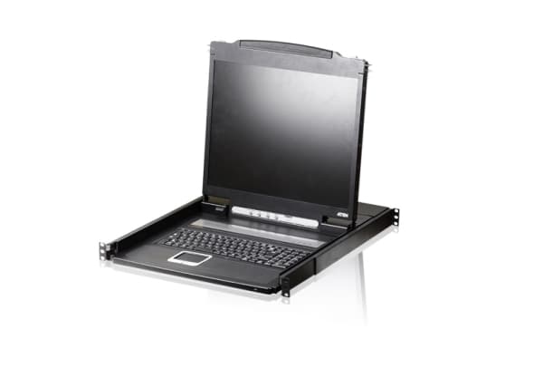 ATEN CL1000N, 1280 x 1024 piksler, Rack-montering, 24 W, 1U, Sort