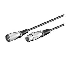 MicroConnect - Lydforlengelseskabel - XLR3 hunn til XLR3 hann - 9 m - svart