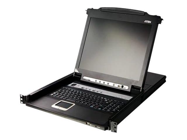 ATEN Slideaway CL5716N - KVM-konsol med omkopplare för tangentbord/video/mus - 16 portar - PS/2, USB - 19" - kan monteras i rack - 1280 x 1024 @ 75 H