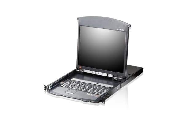 ATEN KL1516AiN - KVM-konsoll med KVM-svitsj - 16 porter - 19" - kan monteres i rack - 1280 x 1024 @ 75 Hz - 1U Sort