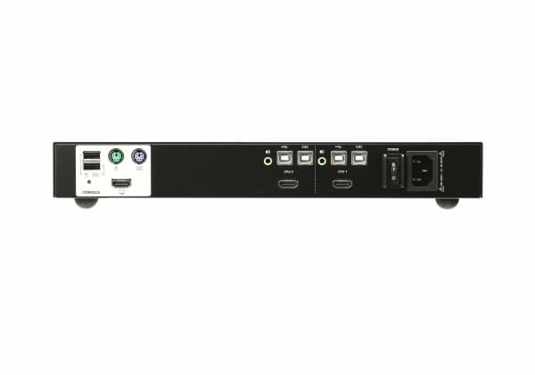 ATEN CS1182H, 3840 x 2160 pikseliä, 4K Ultra HD, Telineasennus, 2,4 W, 1U, Musta