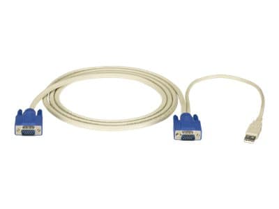 Black Box ServSwitch Server Cable - Tastatur / video / musekabel (KVM) - HD-15 (VGA) (hann) til HD-15 (VGA), USB (hann) - 4.5 m - for P/N: KV9104A, K