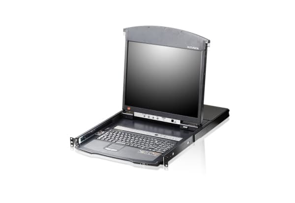 ATEN - KVM-konsol med omkopplare för tangentbord/video/mus - 8 portar - 19" - kan monteras i rack - 1280 x 1024 - 1U