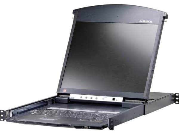 ATEN - KVM-konsol med omkopplare för tangentbord/video/mus - 8 portar - 19" - kan monteras i rack - 1280 x 1024 - 1U