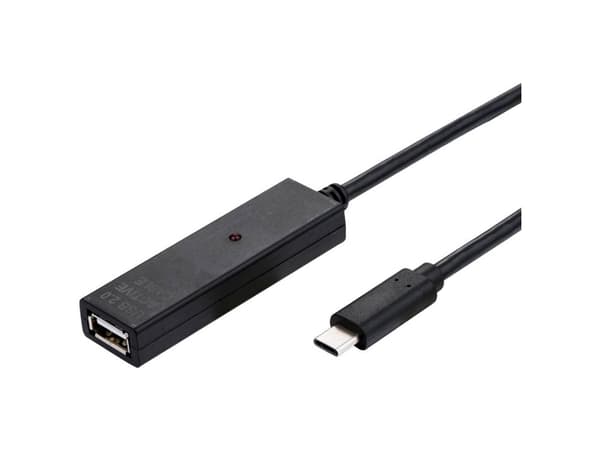 VALUE 12.99.1113, 15 m, USB C, USB A, USB 2.0, 0,48 Gbit/s, Svart