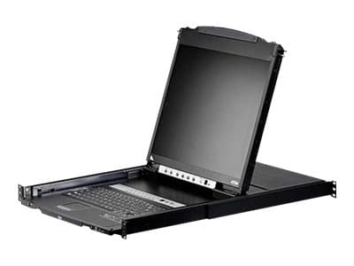 ATEN Slideaway CL5816N - KVM-konsol med omkopplare för tangentbord/video/mus - 16 portar - PS/2, USB - 19" - kan monteras i rack - 1280 x 1024 @ 75 H