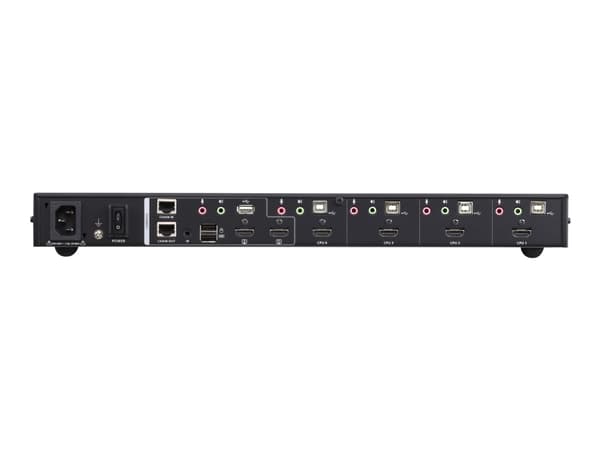 ATEN Multi-View KVMP CM1284 - KVM / lyd / USB-svitsj - 4 x KVM/lyd/USB - 1 lokalbruker - stasjonær - AC 100 - 240 V