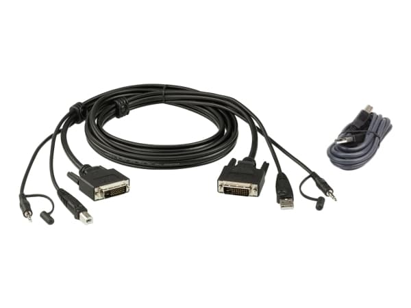 ATEN 2L-7D02UDX2 - Näppäimistö / video / hiiri (KVM) kaapelisarja - TAA yhteensopiva
