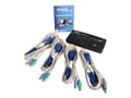Miniatyrbild 3 av 5: StarTech.com Svart PS/2 KVM-switch-paket med 4 portar och kablar - Omkopplare för tangentbord/video/mus - 4 x KVM port(s) - 1 lokal användare - skriv