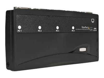 StarTech.com Svart PS/2 KVM-switch-paket med 4 portar och kablar - Omkopplare för tangentbord/video/mus - 4 x KVM port(s) - 1 lokal användare - skriv