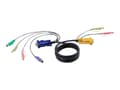 Miniatyrbilde 2 av 5: ATEN 2L-5303P - Tastatur / video / mus / lydkabel - PS/2, HD-15 (VGA), mini-phone stereo 3.5 mm (hann) til mini-phone stereo 3.5 mm, 15-pins SPHD (ha