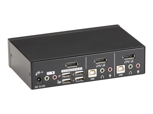 Black Box ServSwitch DT DisplayPort - KVM / lyd / USB-svitsj - 2 x KVM/lyd/USB - 1 lokalbruker - stasjonær