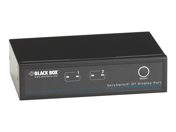 Black Box ServSwitch DT DisplayPort - KVM / lyd / USB-svitsj - 2 x KVM/lyd/USB - 1 lokalbruker - stasjonær