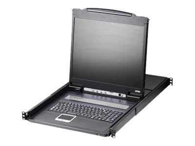 ATEN CL1308N - KVM-konsoll med KVM-svitsj - 8 porter - PS/2, USB - 19" - kan monteres i rack - 1280 x 1024 @ 75 Hz - 250 cd/m² - 1000:1 - 5 ms - 1U
