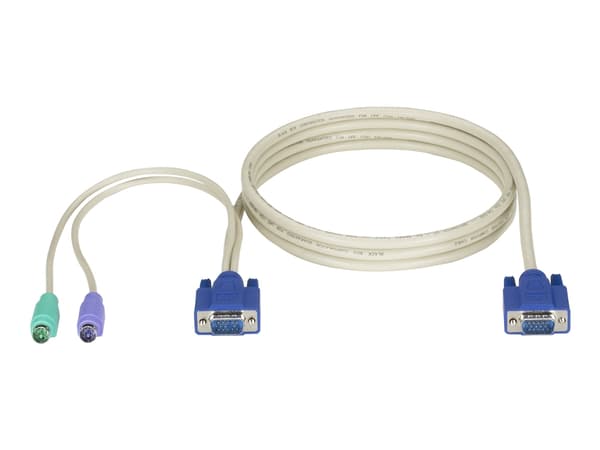 Black Box ServSwitch CPU cable - Tangentbords-/video-/muskabel - HD-15 (VGA) (hane) till PS/2, HD-15 (VGA) (hane) - 1.8 m - för P/N: KV9208A, KV9216A