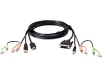 ATEN 2L-7D02DH - Tangentbords-/video-/muskabel - USB, HDMI, 2 x stereo mini jack (hane) till USB typ B, DVI-D, 2 x stereo mini jack (hane) - 1.8 m -