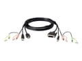 Miniatyrbild 1 av 3: ATEN 2L-7D02DH - Tangentbords-/video-/muskabel - USB, HDMI, 2 x stereo mini jack (hane) till USB typ B, DVI-D, 2 x stereo mini jack (hane) - 1.8 m -
