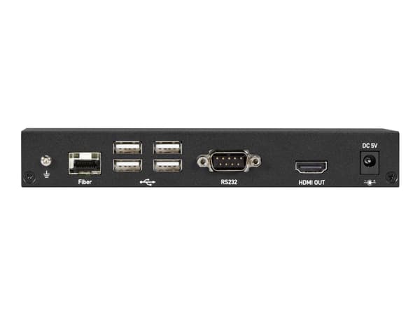 Black Box KVX Series KVM Extender over Fiber - 4K, Single-Head, HDMI, USB 2.0, Serial, Audio, Local Video - Sender og mottaker - KVM / lyd / seriell