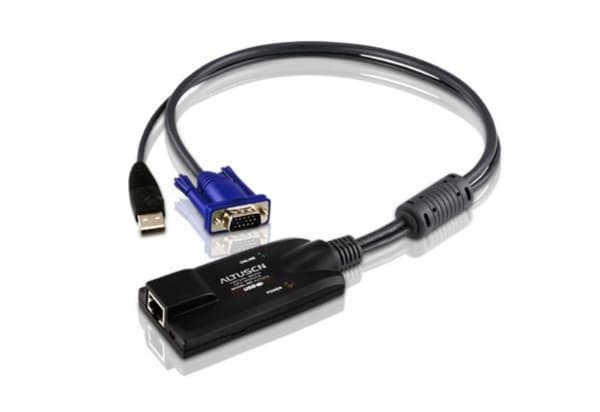ATEN KA7570 USB KVM Adapter Cable - Tangentbords-/video-/muskabel - RJ-45 (hona) till USB, HD-15 (VGA) (hane) - för ALTUSEN KH1508A, KH1516A, KH2508A