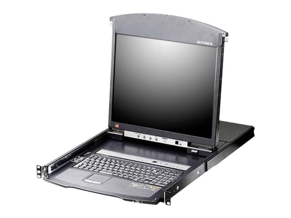 Aten KL1508AIM-AXA-XG, 1920 x 1200 piksler, Ethernet/bredbåndsforbindelse, WUXGA, Rack-montering, 1U, Sort