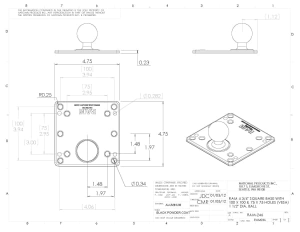 RAM Mounts RAM-246U monteringskit