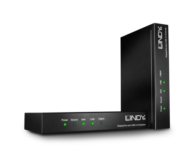 Lindy 39380, Sender og Mottaker, Koblet med ledninger (ikke trådløs), 200 m, Fiber, 7680 x 4320 piksler, Svart