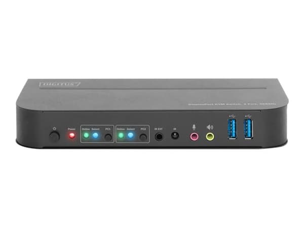 DIGITUS DS-12850 - KVM / lyd / USB-svitsj - 2 x KVM/lyd/USB - 1 lokalbruker - stasjonær