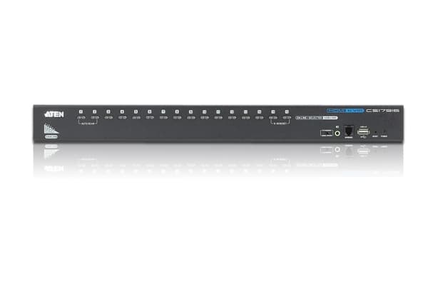ATEN CS17916 - Omkopplare för tangentbord/video/mus/ljud/USB - 16 x KVM/ljud/USB - 1 lokal användare - skrivbordsmodell, rackmonterbar