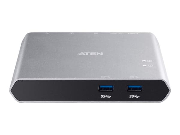 ATEN US3310 - Video/lyd/USB-svitsj - 2 x USB 3.2 Gen 1 - stasjonær Sølv