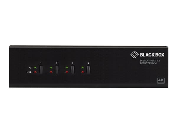 Black Box - KVM / lyd / USB-svitsj - 4 x KVM/lyd/USB - 1 lokalbruker - stasjonær - TAA-samsvar - med 2-års Double Diamond Warranty