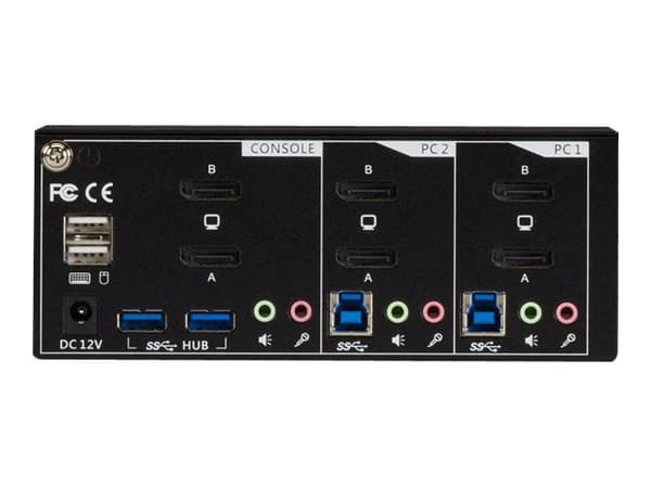 Black Box - KVM / lyd / USB-svitsj - 2 x KVM/lyd/USB - 1 lokalbruker - stasjonær - TAA-samsvar - med 2-års Double Diamond Warranty