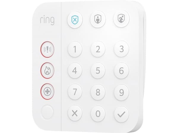 Ring Alarm Keypad - 2:a generationen - tangentbord - trådlös - Z-Wave - vit
