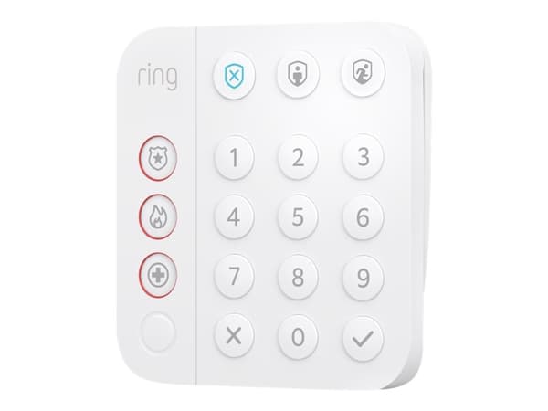 Ring Alarm Keypad (2nd Gen), Hälytyksen vastaanotin, Valkoinen, Seinä, 1 kpl, 100 mm, 23 mm