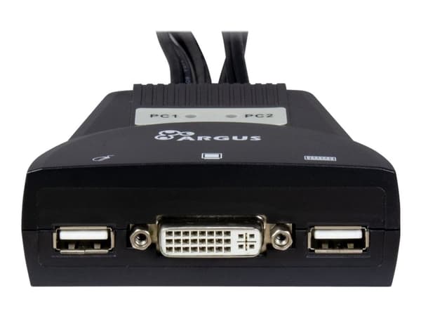 Inter-Tech KVM-LS-21DA DVI - Video / USB / lydkabel - 1,8 m - tommelskruer, 1080p tuki 60 Hz