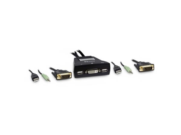 Inter-Tech KVM-LS-21DA DVI - Video / USB / lydkabel - 1,8 m - tommelskruer, 1080p tuki 60 Hz