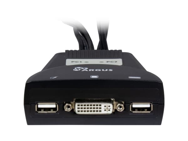 Inter-Tech KVM-LS-21DA DVI - Video / USB / lydkabel - 1,8 m - tommelskruer, 1080p tuki 60 Hz