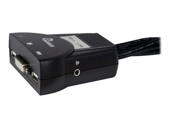 Inter-Tech KVM-LS-21DA DVI - Video- / USB / audio-kabel - 1.8 m - tommelskruer, 1080p støtte 60 Hz