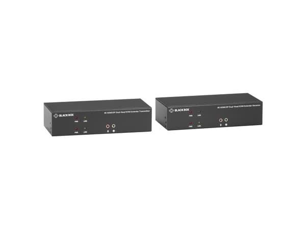 Black Box KVX Series KVM Extender over Fiber - 4K, Dual-Head, HDMI/DisplayPort, USB 2.0, Serial, Audio, Local Video - Förlängare för tangentbord/vide
