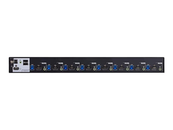 ATEN CS18208 - Omkopplare för tangentbord/video/mus/ljud/USB - 8 x KVM/ljud/USB - 1 lokal användare - rackmonterbar - Likström