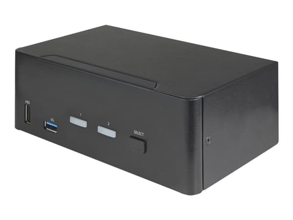 StarTech.com 2-ports HDMI KVM-switch för dubbla skärmar - 4K 60 Hz Ultra HD HDR - Desktop 4K HDMI 2.0 KVM-switch med 2 portar USB 3.0-hubb (5 Gbit/s) Svart
