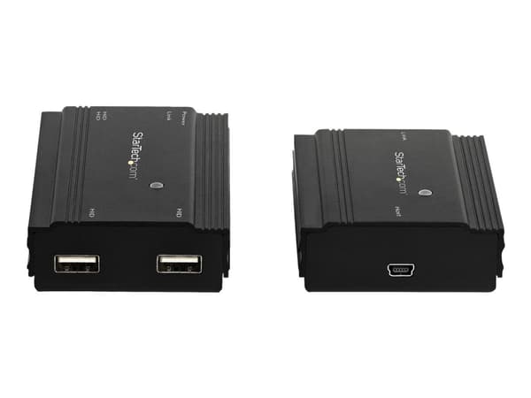 StarTech.com 4 Port USB 2.0 Extender Hub over Single CAT5e/CAT6 Ethernet Cable (RJ45), 330ft (100m), USB Extender Adapter, Externally Powered, 480 Mb