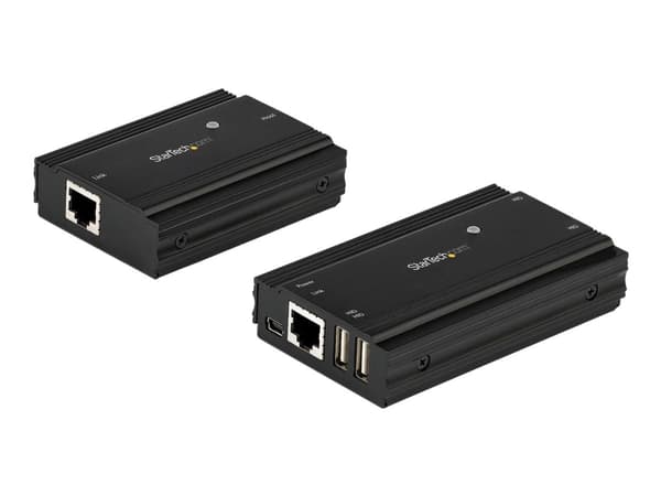 StarTech.com 4 Port USB 2.0 Extender Hub over Single CAT5e/CAT6 Ethernet Cable (RJ45), 330ft (100m), USB Extender Adapter, Externally Powered, 480 Mb